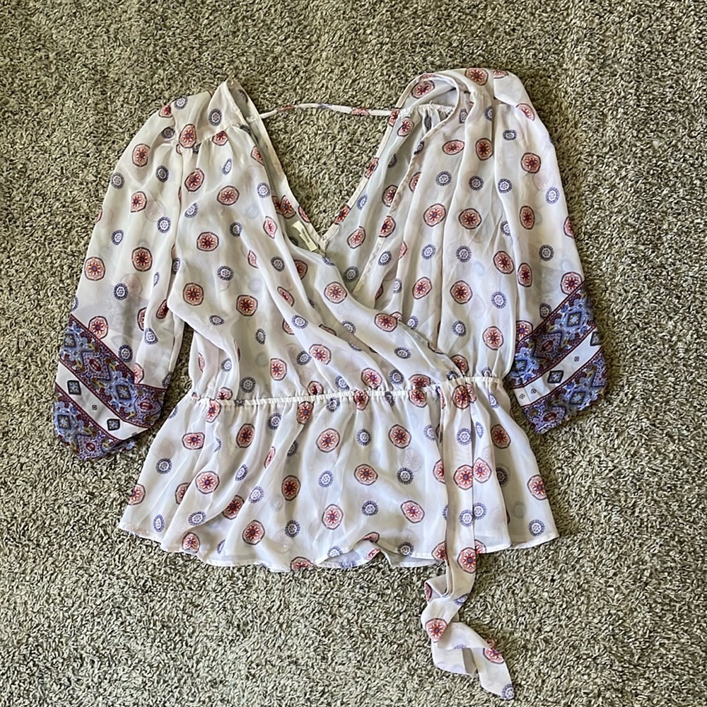 Sheer Wrap Style Top